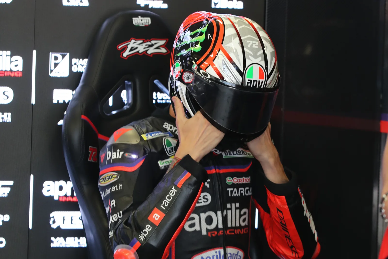 #72 Marco Bezzecchi, ITA, Aprilia Racing during the MotoGP Tissot Sprint at the Qatar Airways Grand Prix of Portugal at Portimao autodromo