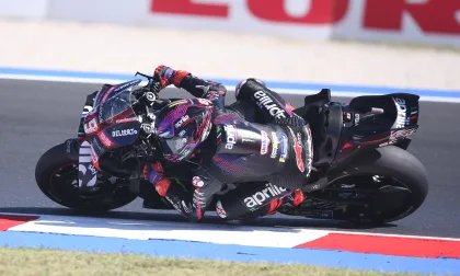 The hills are alive with the sound of Aprilia. And a crashing KTM